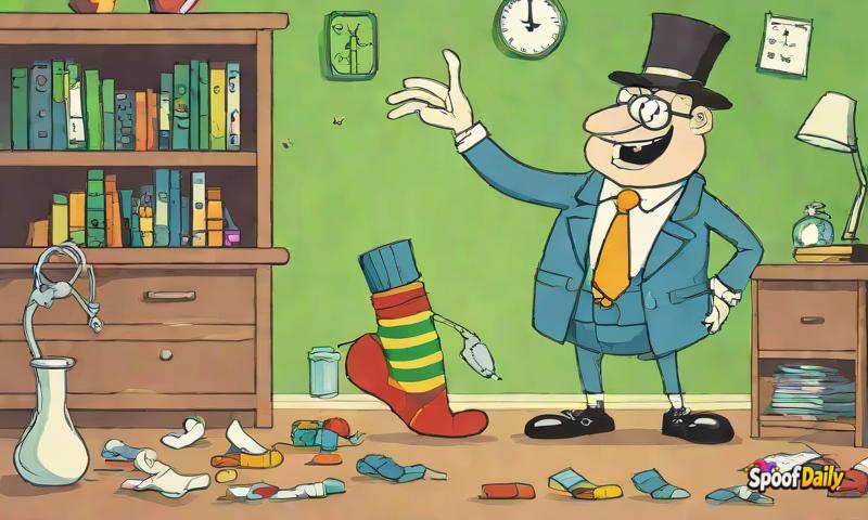 Professor Wobble McStumble Discovers That Left Sock Is Always The One That Disappears