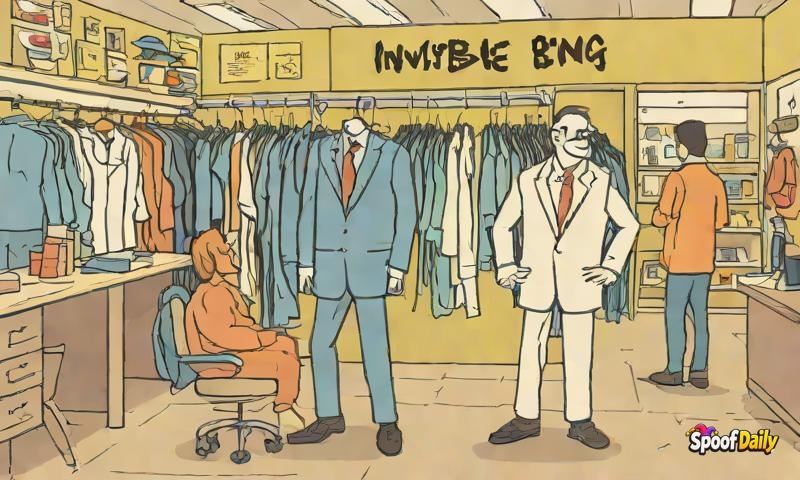 Bing Bong Doodlebug Sells 'Invisible Clothing' Line, Customers Leave Store Naked