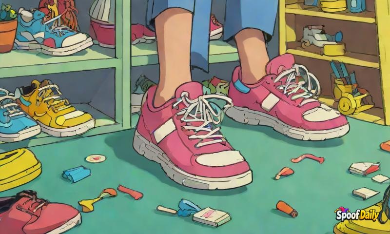 Bing Bong McBoing Invents Shoes That Squeak Happily With Every Step, Then Apologize For Being Annoying