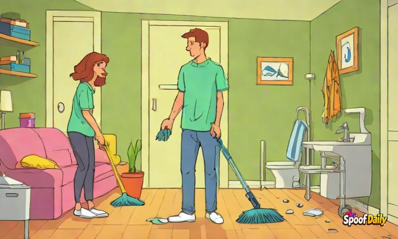 Girlfriend's 'I'm Fine' Is Accompanied By Aggressive Cleaning, He's Learned To Hide