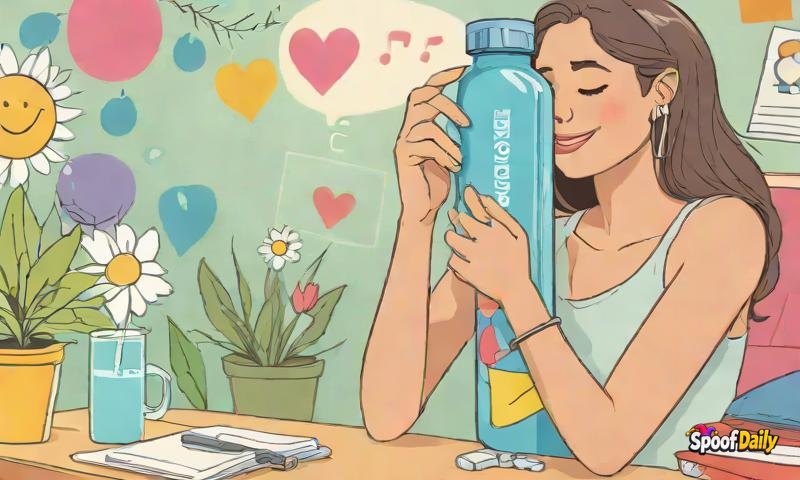 Woman's 'Emotional Support Water Bottle' Has A Name, A Bedtime, And A Social Media Following