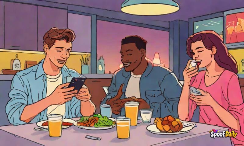 Couple's 'Date Night' Is Eating Takeout In Silence While Scrolling Their Phones, Then Going To Bed