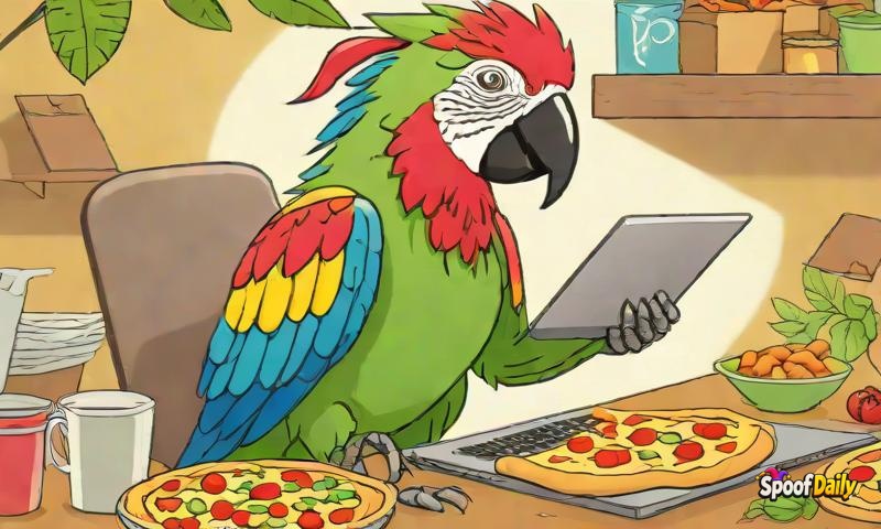 Parrot Learns To Order Pizza Online, Now Has A Delivery History Longer Than Owner