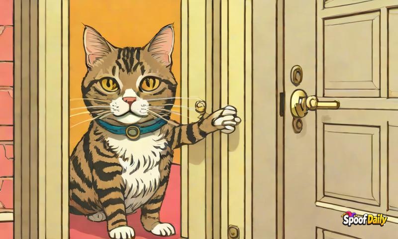 Cat Learns To Open Doors, Now Demands Privacy And A 'Do Not Disturb' Sign