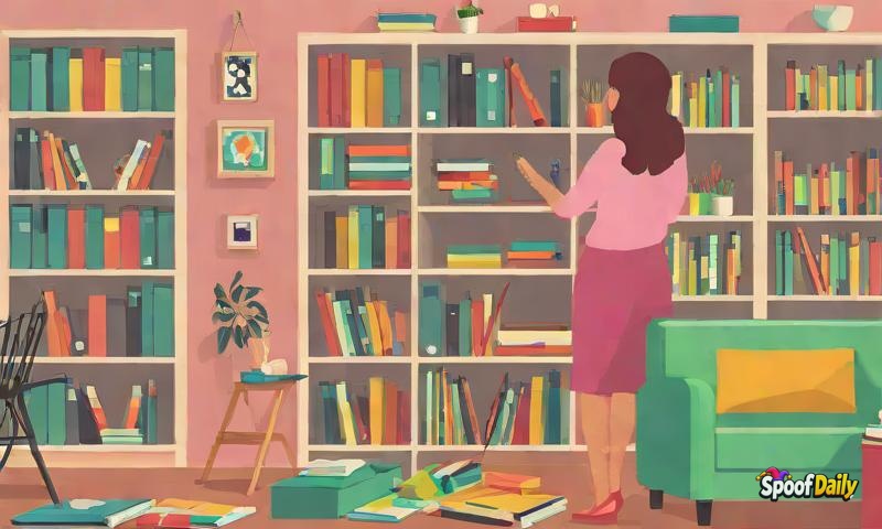 Woman Organizes Her Bookshelf By Color, Now Can't Find Anything, Calls It 'Curated Chaos'