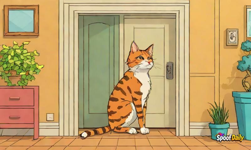 Cat Learns To Answer The Door, Now Screens Guests, Refuses Entry To 'Unapproved Visitors'