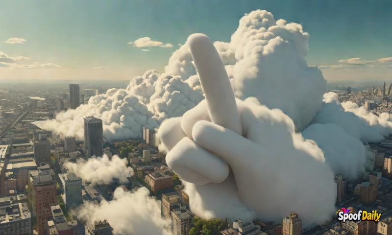 Clouds Form Giant Middle Finger Shape Over Major City, Meteorologists Blame 'Wind Patterns'