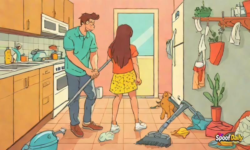 Girlfriend's 'I'm Fine' Is Accompanied By Aggressive Cleaning, He's Learned To Hide