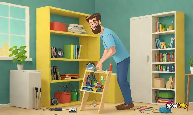 Guy's 'I Don't Need A Manual' While Building IKEA Furniture, Now Has Extra Parts And A Leaning Shelf
