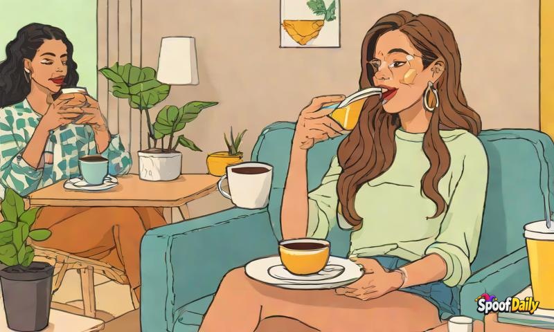Influencer's 'Candid' Morning Coffee Photo Took 47 Takes, 3 Outfit Changes, And A Ring Light