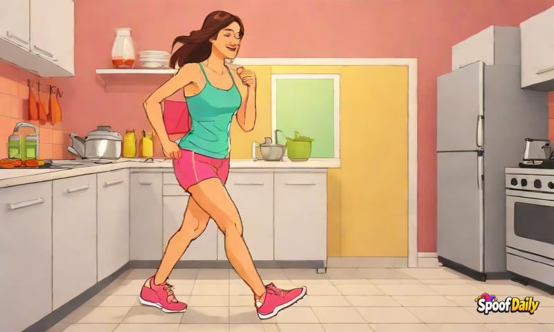Woman's 'Hot Girl Walk' Is Just Her Walking To The Kitchen And Back, Counting It As A Workout
