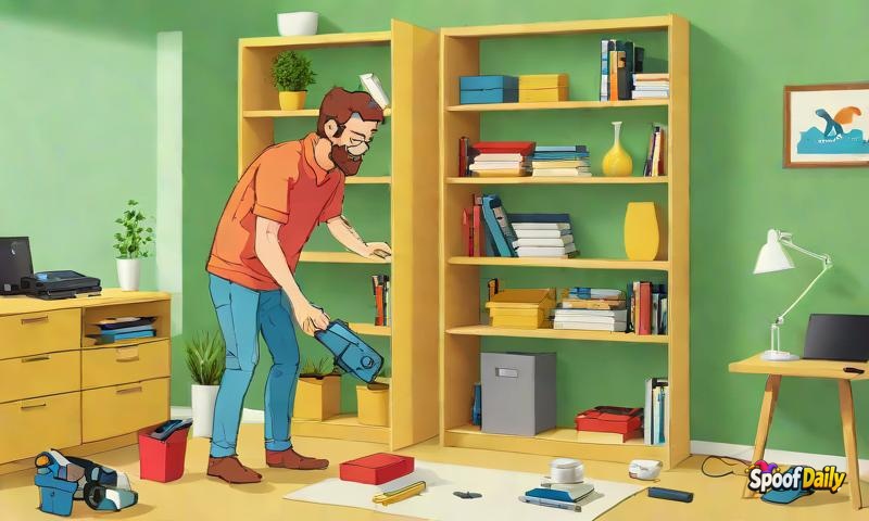 Guy's 'I Don't Need A Manual' While Building IKEA Furniture, Now Has Extra Parts And A Leaning Shelf
