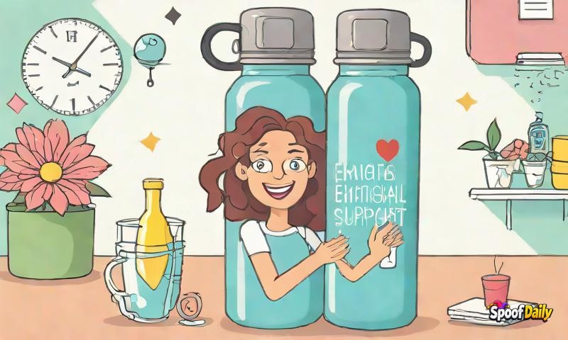 Woman's 'Emotional Support Water Bottle' Has A Name, A Bedtime, And A Social Media Following