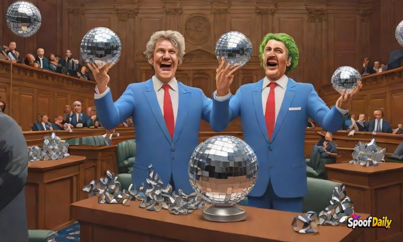 Senator Sparkle McGlow installs Mood Disco Balls in Parliament