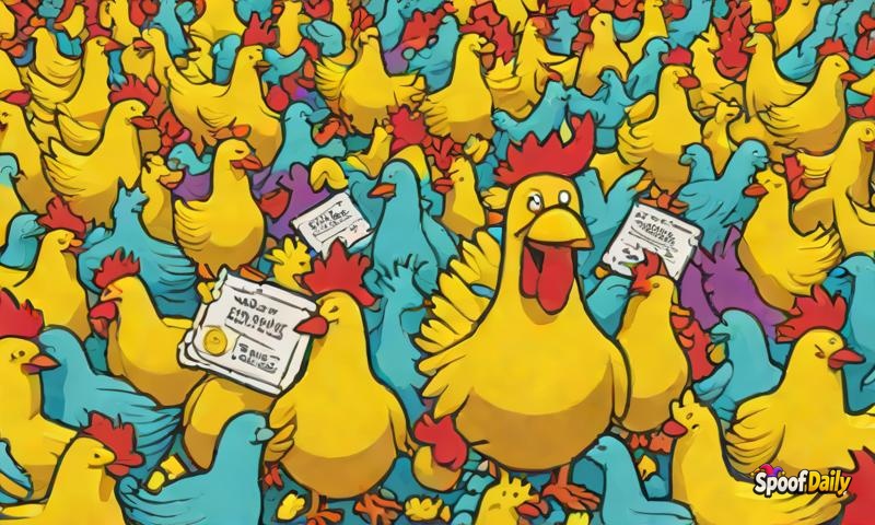 Lucky McCluckster Buys 12,000 Rubber Chickens With Lottery Winnings