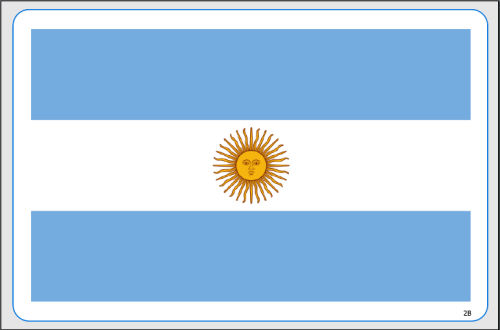 Front image for Argentina's card