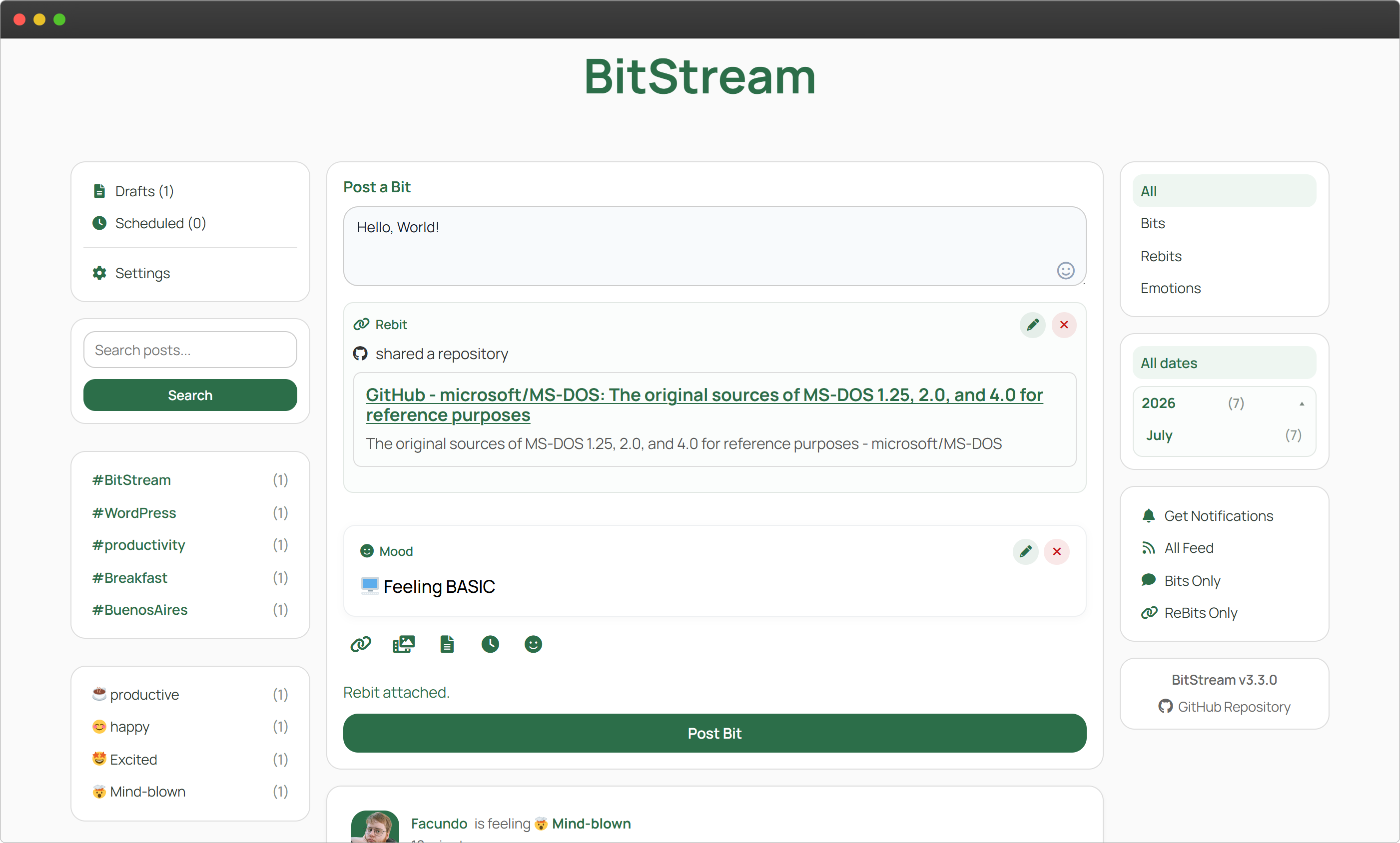 Welcome to BitStream!