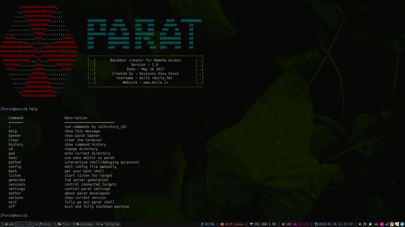 cli screenshot