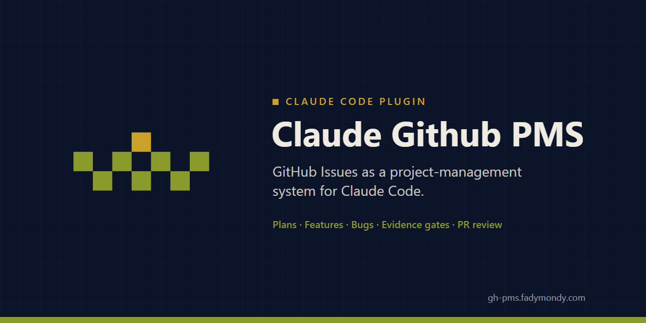 Claude Github PMS — GitHub Issues as a project-management system for Claude Code