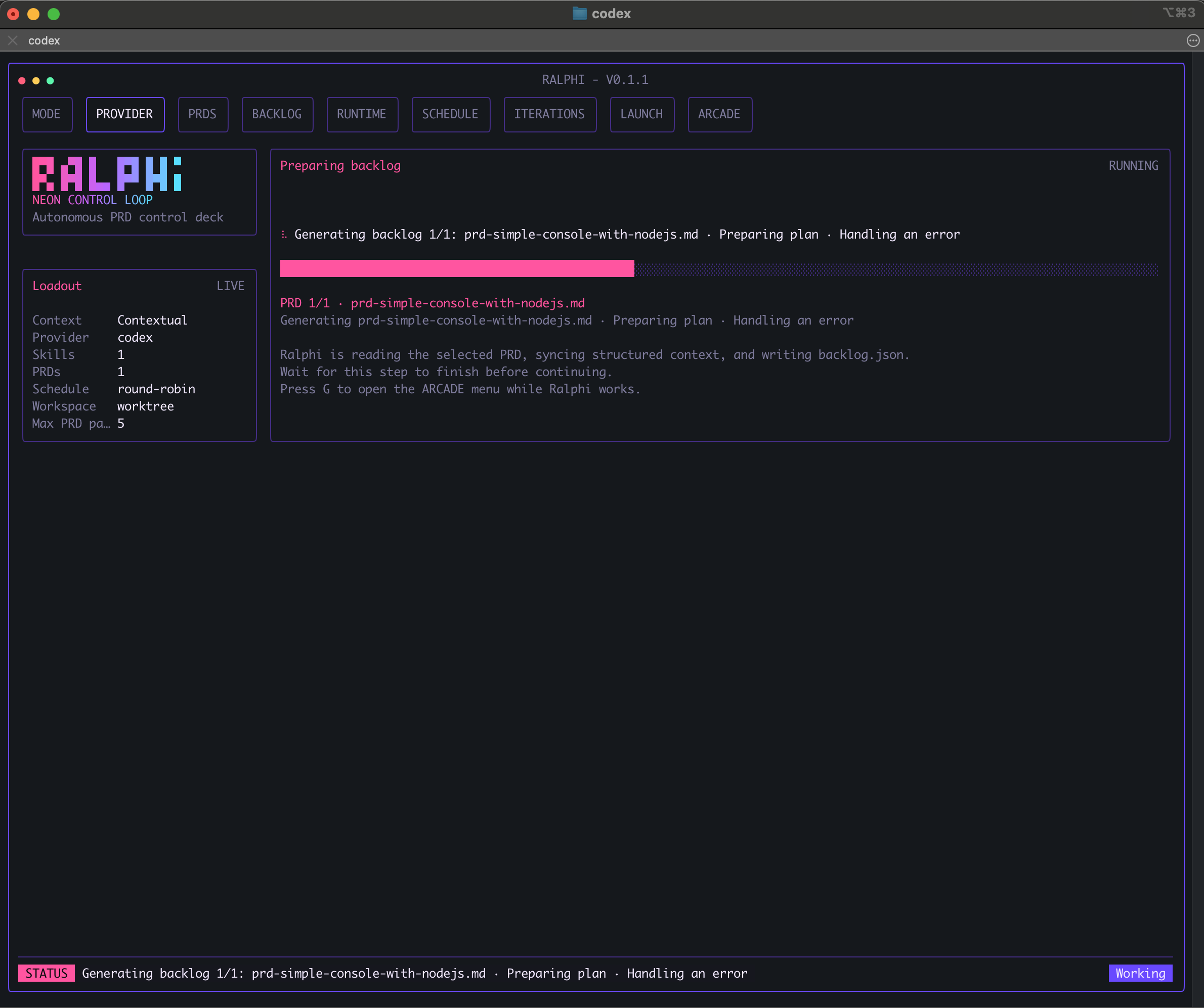 Ralphi backlog review