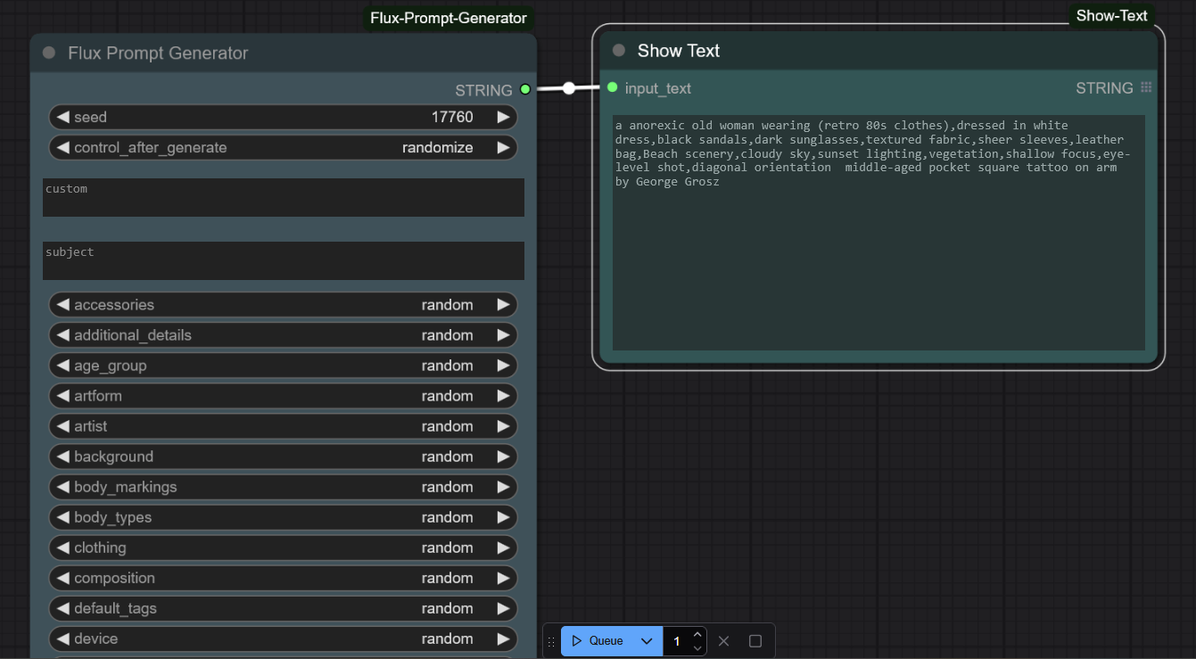 Show Text Node Example
