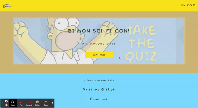 A user clicks through an interactive coding quiz, then enters initials to save the high score before resetting and starting over.