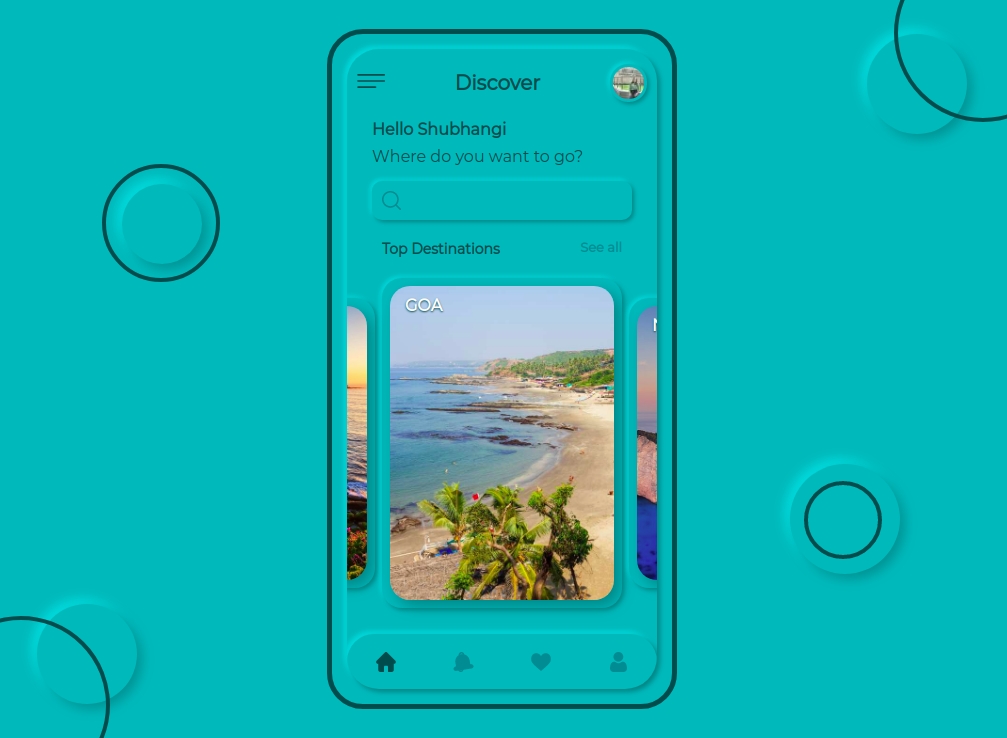 Travel App Parallax Carousel Animation