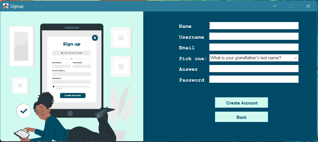 Signup Screen