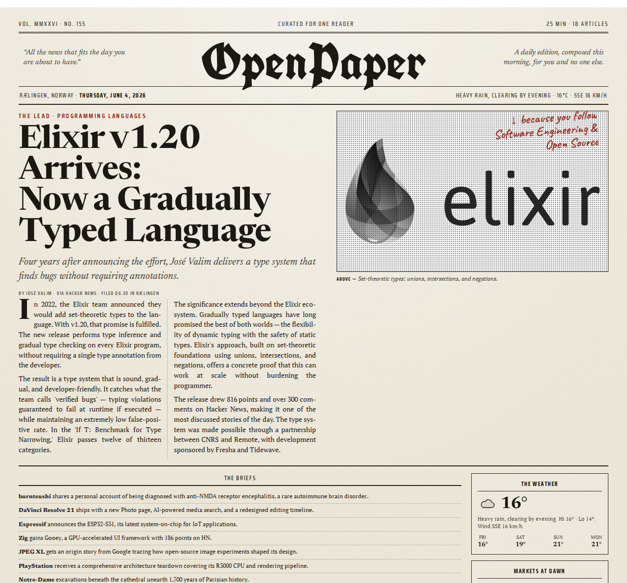 OpenPaper broadsheet edition
