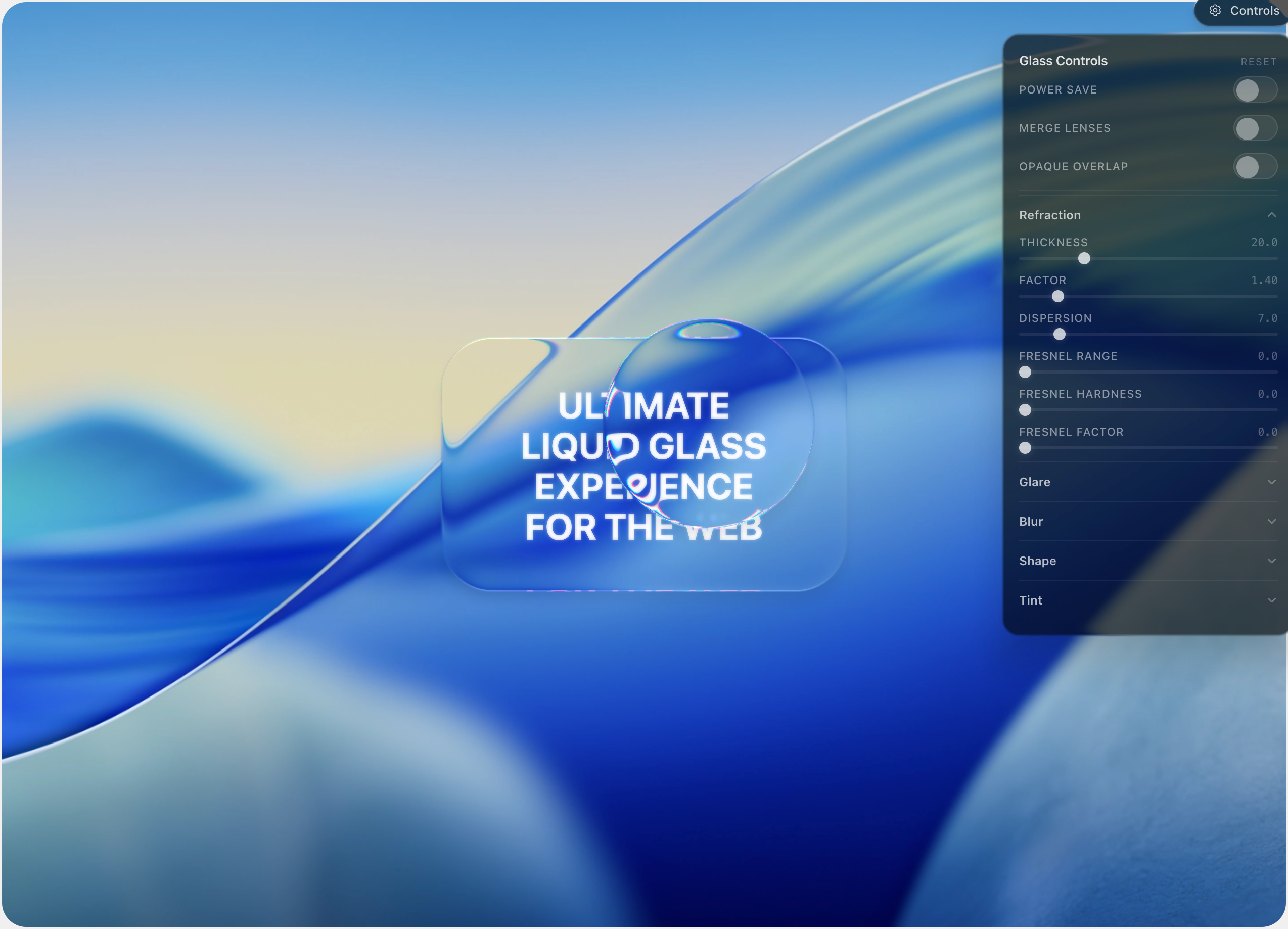 Aqualens demo screenshot