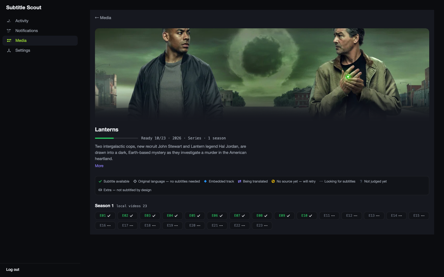 Subtitle Scout: media detail page
