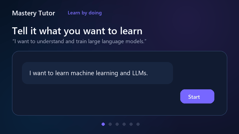 Illustrated Mastery Tutor walkthrough