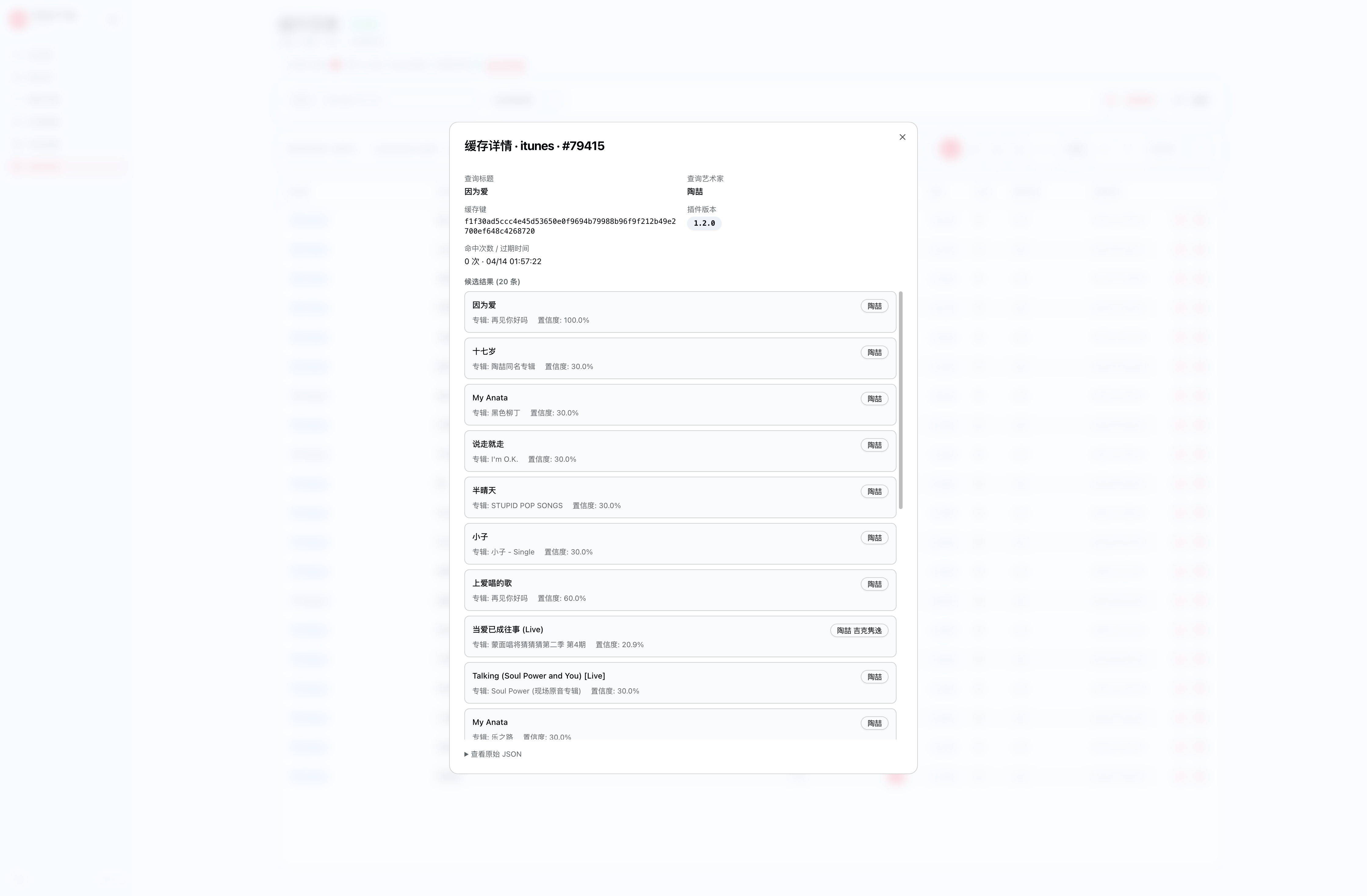 Cache Browser Detail