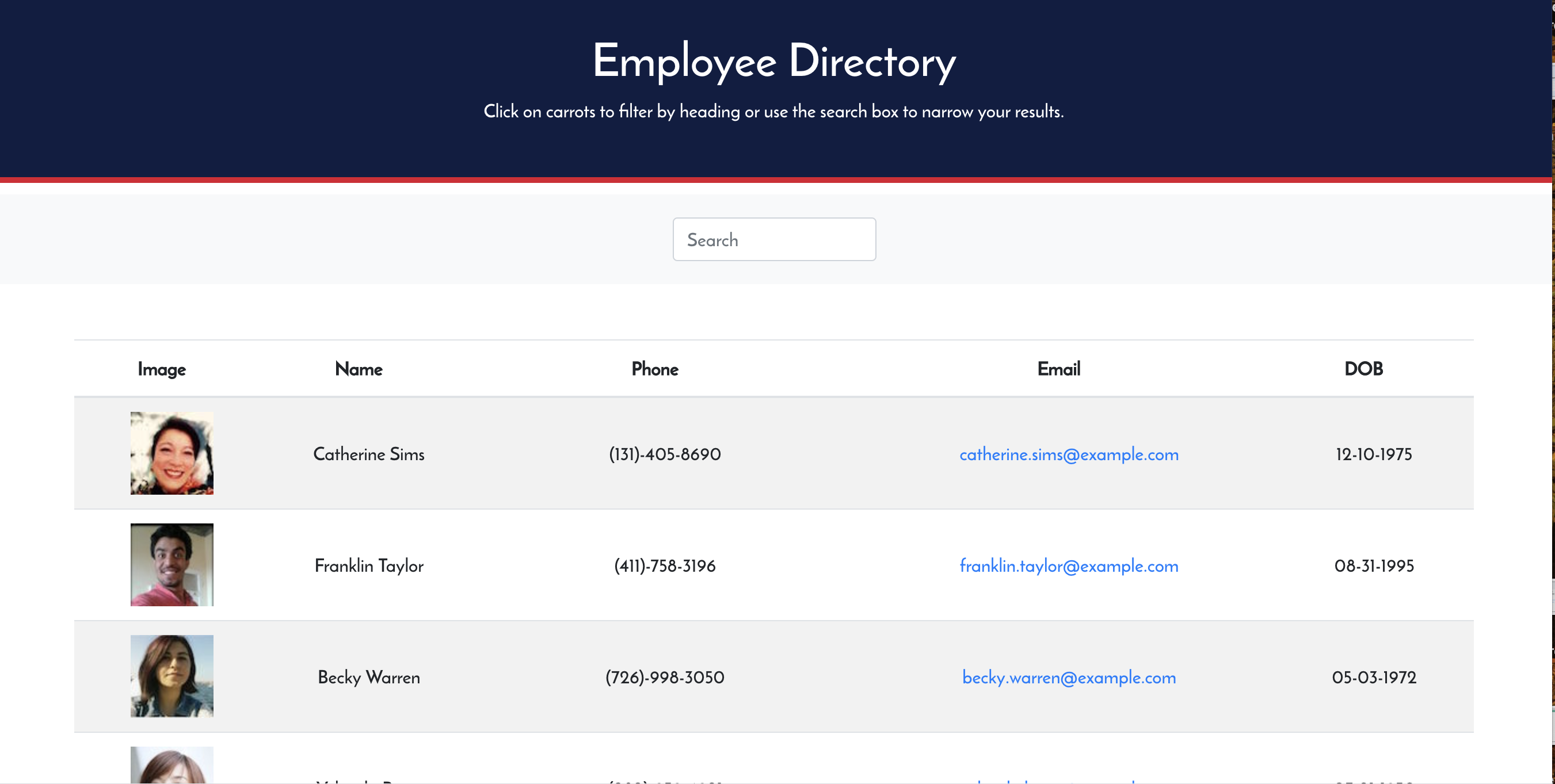 employee directory