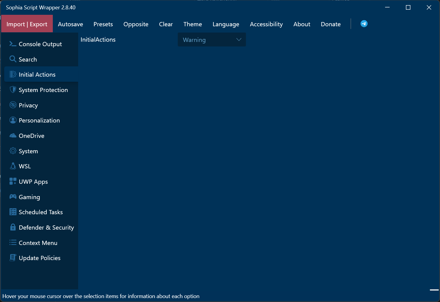 Install Sophia Script for Windows using Winget - wingetCollections