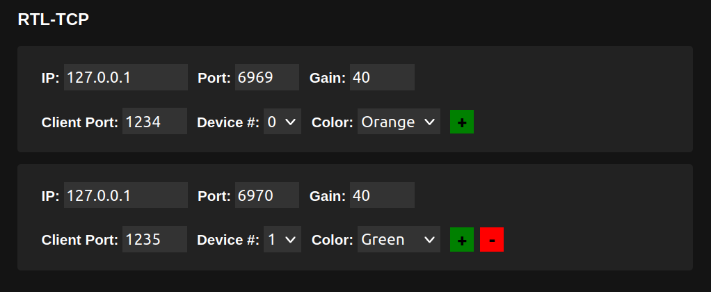 rtl_tcp settings