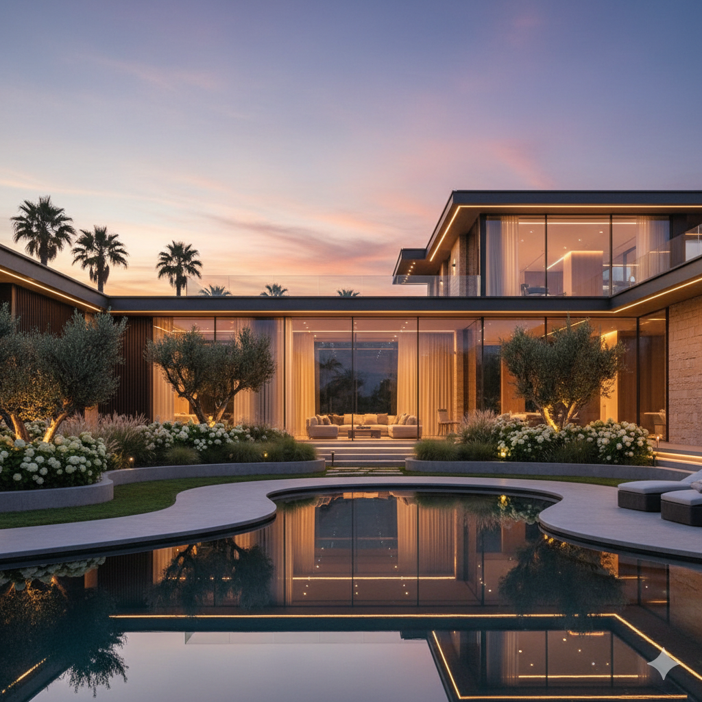 Luxurious modern home exterior