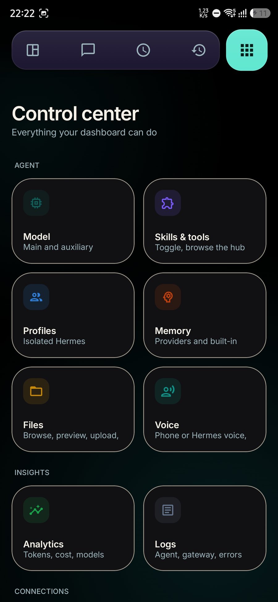 Control center