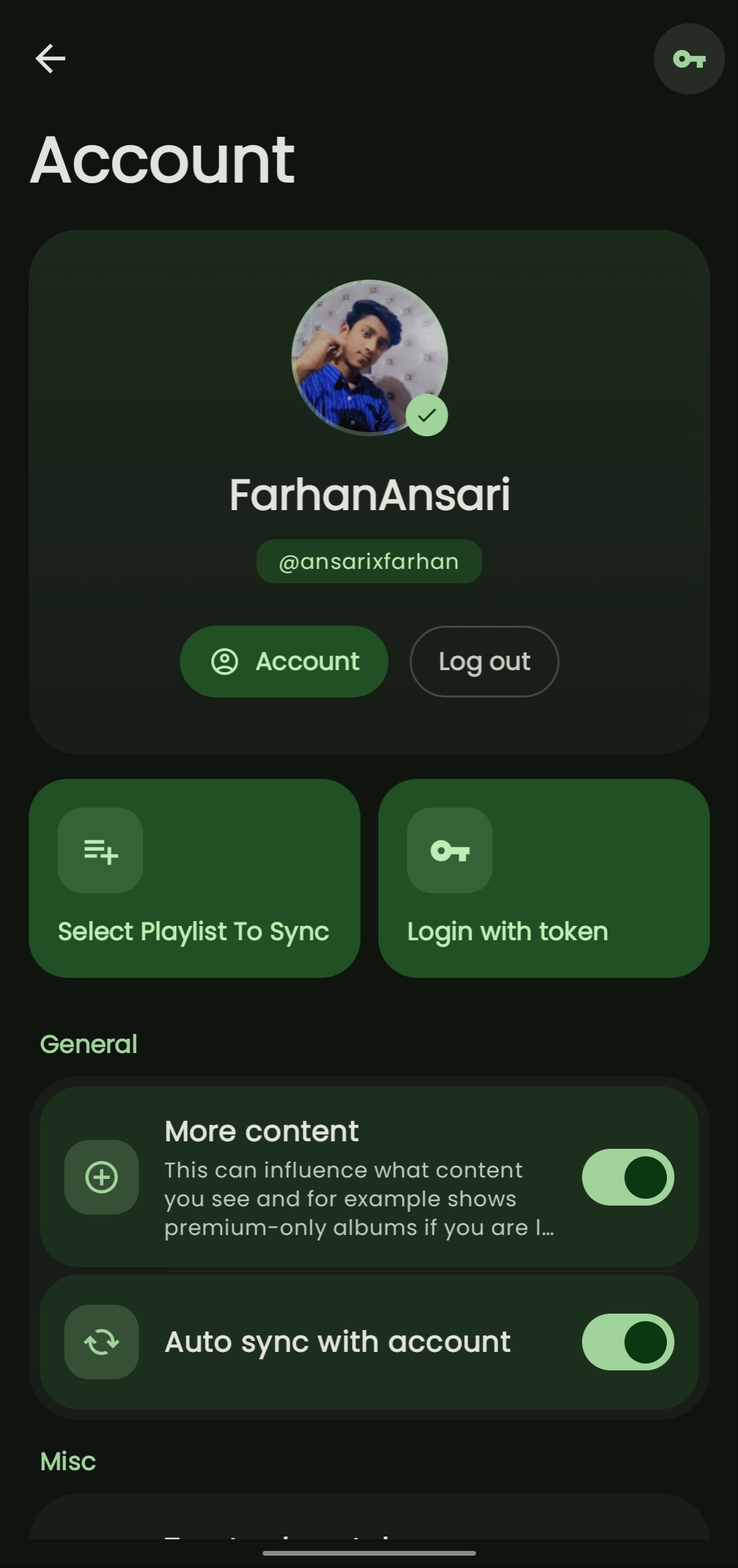 Settings and customization