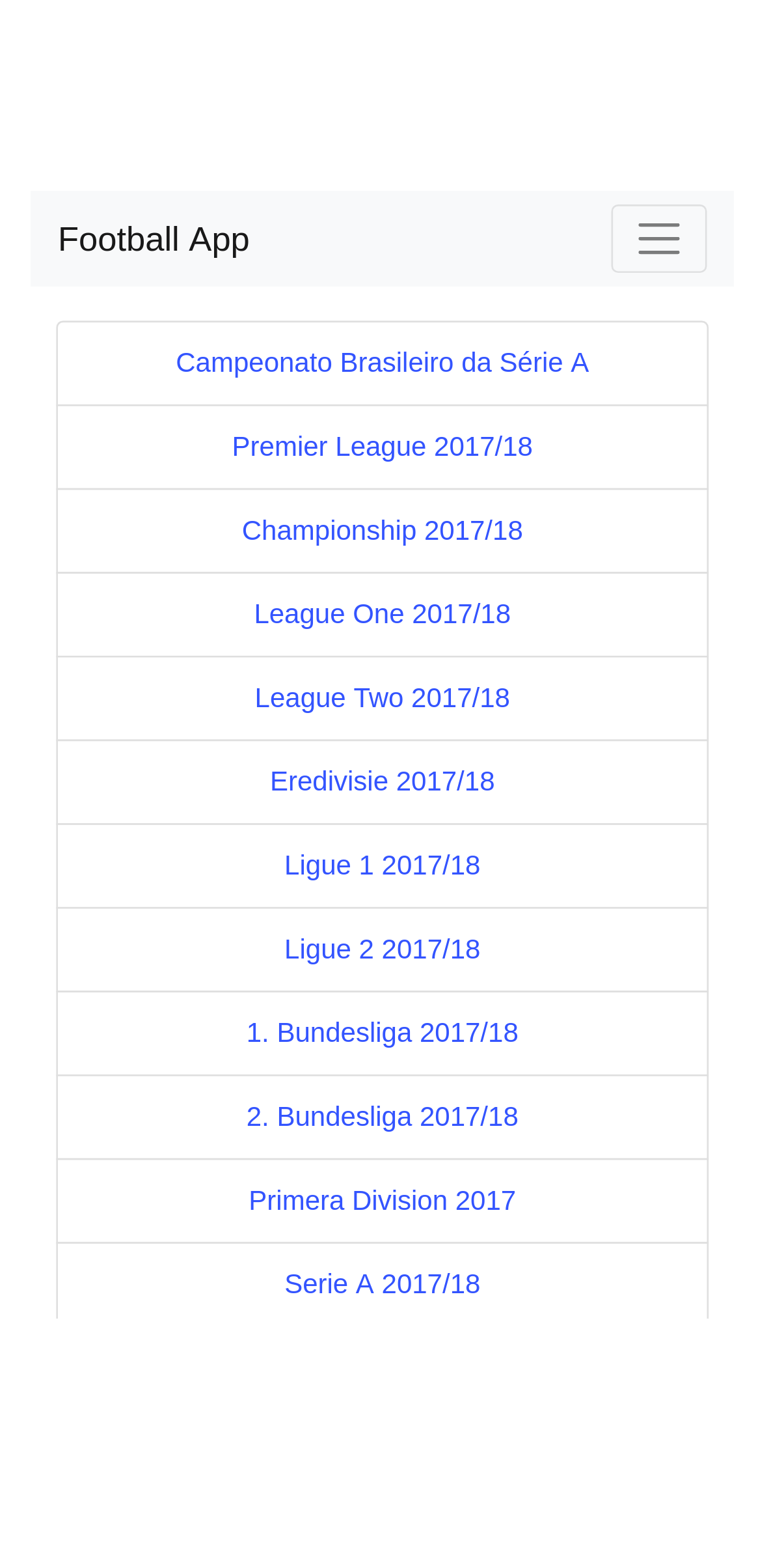 Github Fariswidhi React Football League Standings And Schedule