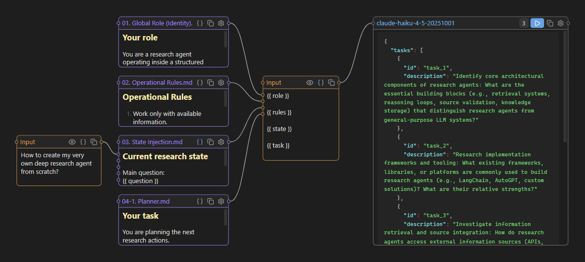 File input and Template mode example