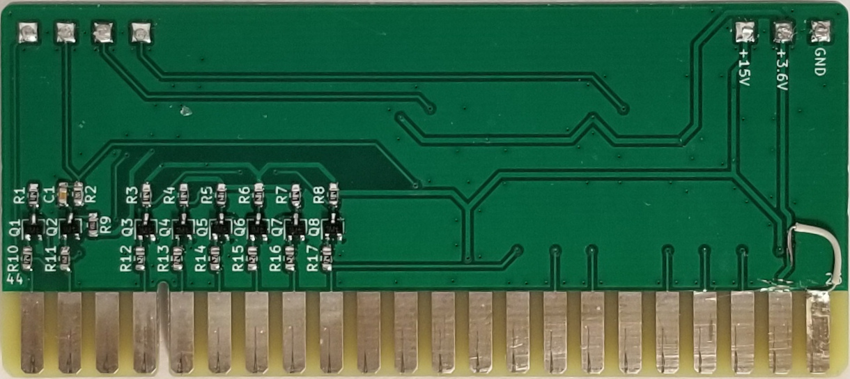 Rear of PC209 board v1.0