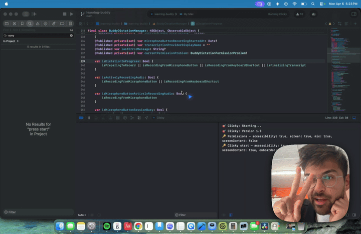 你的 macOS 桌面新老师:Clicky——会看、会说、还会指给你看的 AI 学习伙伴