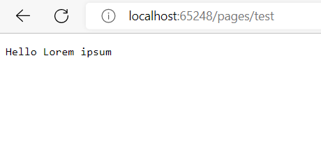 Screenshot of a browser routing a request to previously mentioned route