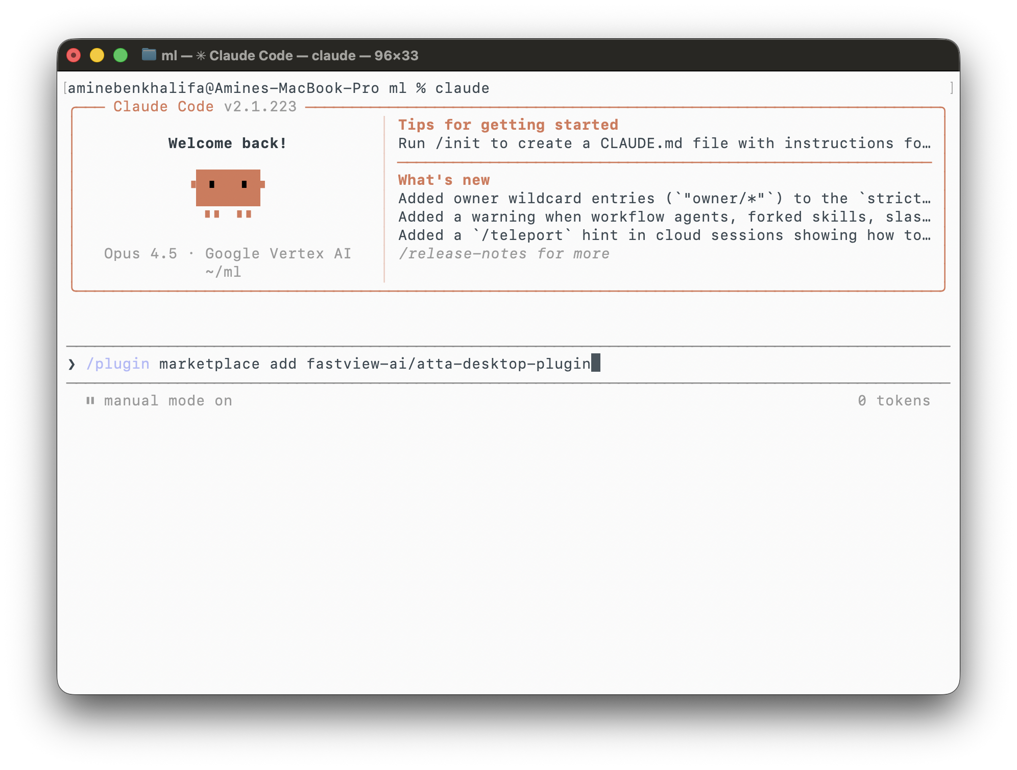 Adding the Atta marketplace in Claude Code