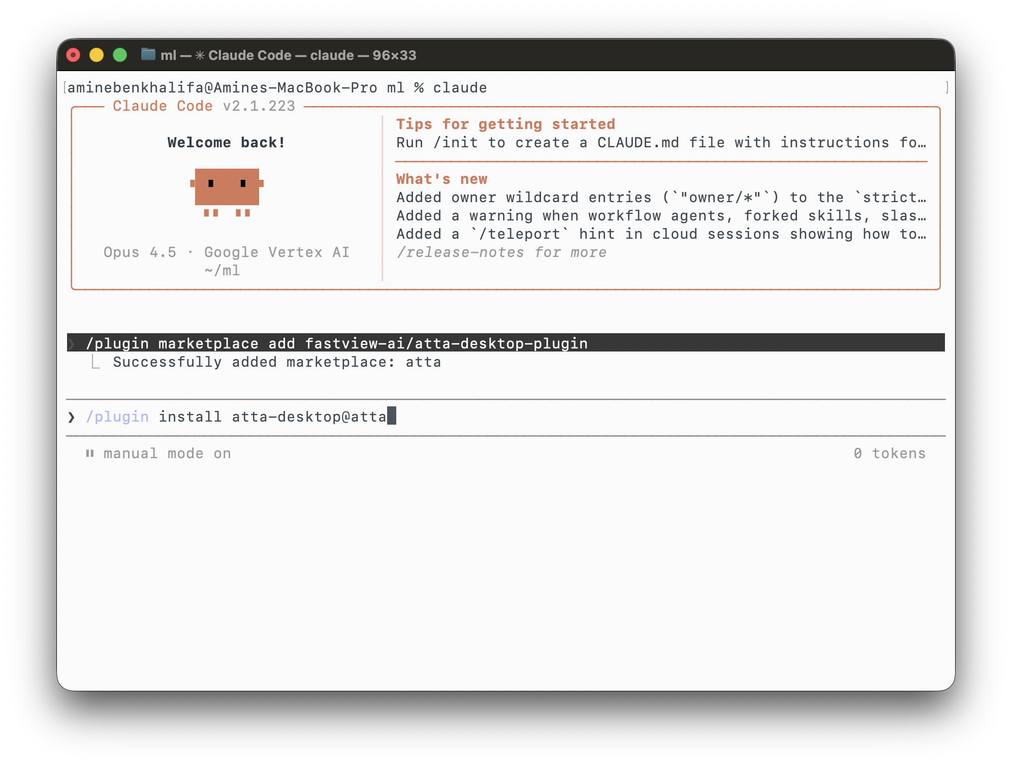 Installing the atta-desktop plugin in Claude Code