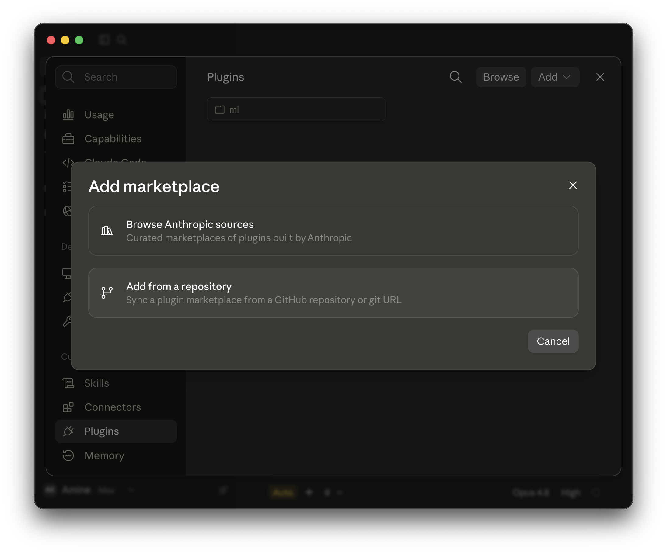 Add from a repository