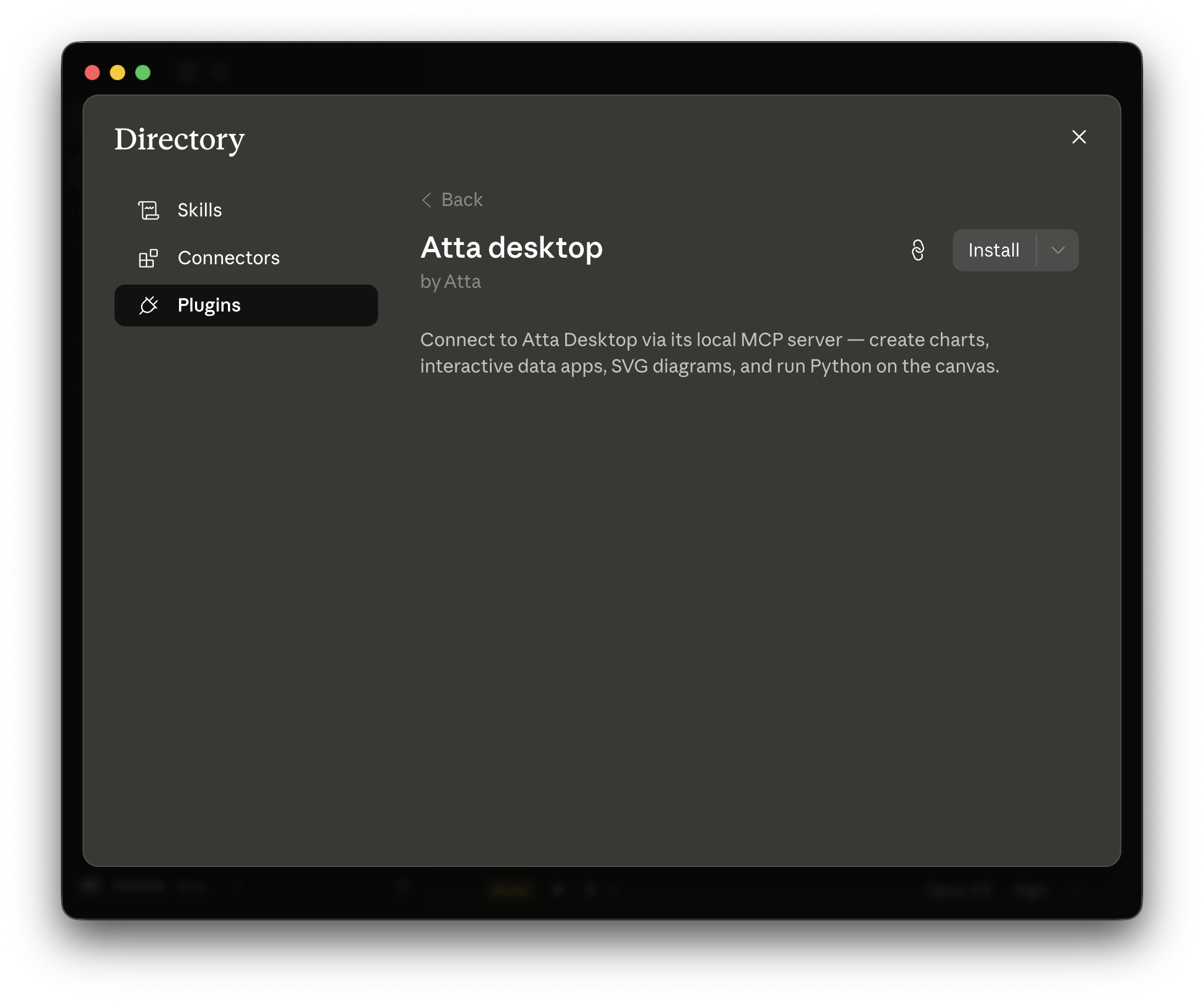 Install the Atta desktop plugin