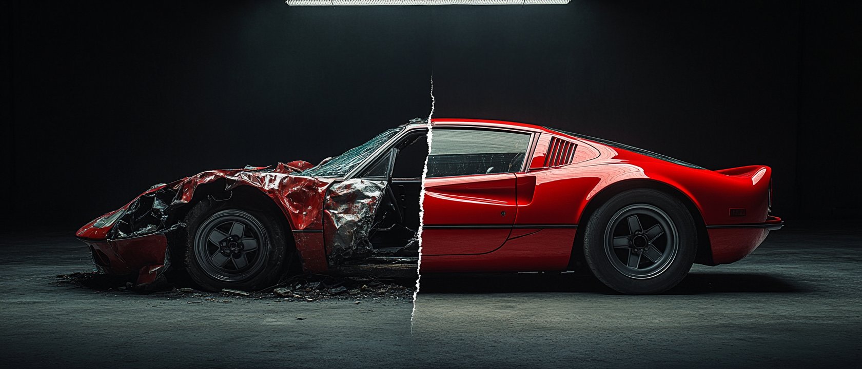 Damaged vs repaired vehicle — BidXray damage analysis