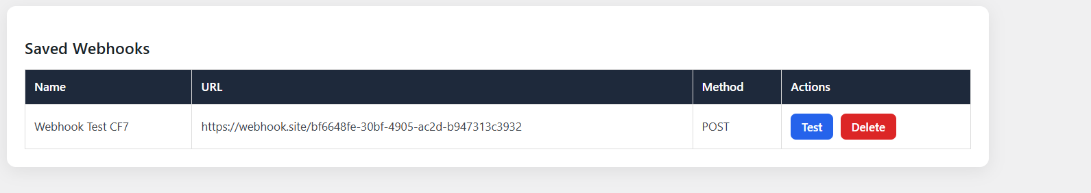 Webhook Dashboard